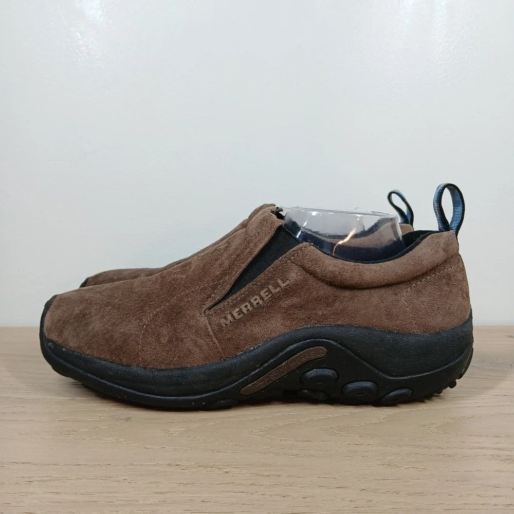 Merrell Fudge Loafers Men 10 Brown Suede Slip On Comfort Shoes Comfy Streetwear